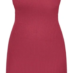Robe Bustier Courte En Maille Tricot Côtelée Vieux Rose Foncé -Pas Cher Robe Tendre Magasin 557f89346d4b459582d71343d612778ad5ef8663 cnd2072 5