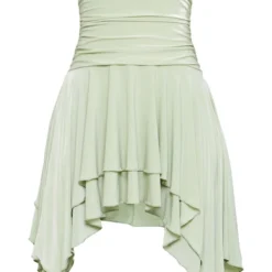 Robe Droite Bustier Vert Sauge Moulante à Ourlet Asymétrique -Pas Cher Robe Tendre Magasin 559bcd2da8c1947422a590a5f5892e6ee6d00b8f cnd2350 5