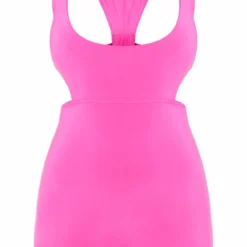 Robe Très Moulante Rose Vif à Dos Nageur Et Découpes -Pas Cher Robe Tendre Magasin 56247e3e1dc4a8a2218261fa3654bace5ca3622d cnd7713 5
