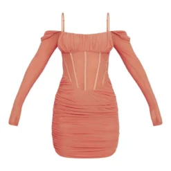 Robe Moulante En Mesh Argile à Corset Et Froncée Sur Le Buste -Pas Cher Robe Tendre Magasin 56e368b0bdc9d1ad34f1f5dfcd7698f039bce291 cnd2216 5