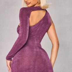 Robe Asymétrique Très Moulante Prune En Acétate Découpé -Pas Cher Robe Tendre Magasin 59e59e6c23625d99a6ccb2fa271d75fc6de14a4f cnb7942 2