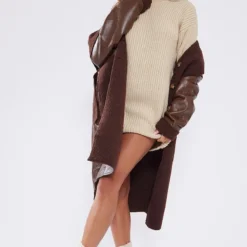 Robe Pull Oversize Gris Pierre En Maille Chunky à Col Roulé 7 Robe Pull Oversize Gris Pierre En Maille Chunky à Col Roulé -Pas Cher Robe Tendre Magasin 5a4d37fc230a9c3af067f456c99d3c25fbd2fadd cnc2713 3