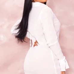 Robe Chemise En Mousseline De Soie Blanche Texturée Transparente à Manchettes évasées 6 Robe Chemise En Mousseline De Soie Blanche Texturée Transparente à Manchettes évasées -Pas Cher Robe Tendre Magasin 5d5764eb456dd4a1c7b43ade50e7caafd4d6efa6 cnd5900 2