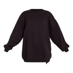 Robe Pull En Sweat Noir à Col Ras Et Ourlet Fendu -Pas Cher Robe Tendre Magasin 5dcaac2d5973b54829de1591219e3285673a19c4 cmv4094 6