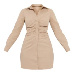 Robe Chemise Gris Pierre à Fronces Et Boutons Asymétriques -Pas Cher Robe Tendre Magasin 5ee0747d6c3c6278ca5b5b891fec1b39ede377b8 cmu7223 6