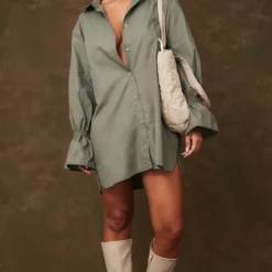 Robe Chemise Tissée Kaki Froncée à Manches évasées 7 Robe Chemise Tissée Kaki Froncée à Manches évasées -Pas Cher Robe Tendre Magasin 5f8eb4c54dc8f8fc44b4a75968d9adeb0a2cdff7 cnb3522 1