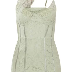 Robe Moulante Sauge à Armatures Et Liserés En Dentelle -Pas Cher Robe Tendre Magasin 5fe1e80db8ffbcb51d2a468e4b00c07394b613bd cne1396 5