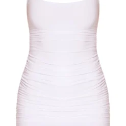 Robe Moulante Froncée Sans Manches Blanche Moulante -Pas Cher Robe Tendre Magasin 645c470312233ba217efa5cf7464b80042a1ec1a cmf0555 6