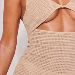 Robe Moulante Marron Doux En Maille Tricot Texturée à Découpes Et Bretelle -Pas Cher Robe Tendre Magasin 657fbaebdc73c0e86a6d75689e5518caf299e494 cnd7435 4