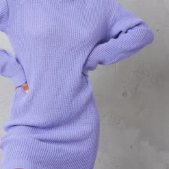 Robe Pull Oversize Lilas En Maille Chunky à Col Roulé 8 Robe Pull Oversize Lilas En Maille Chunky à Col Roulé -Pas Cher Robe Tendre Magasin 65f3a59703b9679c408c86bf50788d6f1ddef7f7 cnc3505 4