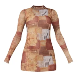 Robe Moulante En Mesh Froncé Marron Imprimé Jean à Manches Longues 9 Robe Moulante En Mesh Froncé Marron Imprimé Jean à Manches Longues -Pas Cher Robe Tendre Magasin 65fbe8ce33aa8f9463def92207464d7974affc89 cnd1335 5