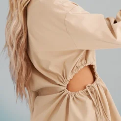 Robe Chemise Gris Pierre à Taille Froncée Et Découpée -Pas Cher Robe Tendre Magasin 6746b5cd2ddd42277a5547ec096a1cdfaa8cf2a2 cnd4384 4