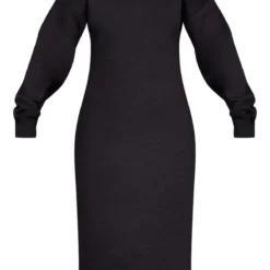 Robe Sweat Longue Noire à Col Montant Et Doublure En Polaire -Pas Cher Robe Tendre Magasin 6943514cf0c761902e903971dad420f13c9c64bf cnc8353 5