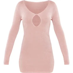 Robe Découpée Rose Tendre En Maille Tricot Pailletée Et Décolleté Plongeant -Pas Cher Robe Tendre Magasin 6b22abf734a3df484de94762e8fc96c3498207a3 cnc3324 5