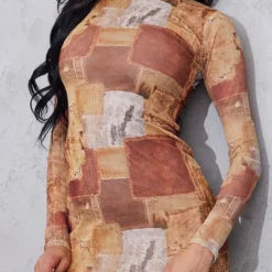 Robe Moulante En Mesh Froncé Marron Imprimé Jean à Manches Longues 8 Robe Moulante En Mesh Froncé Marron Imprimé Jean à Manches Longues -Pas Cher Robe Tendre Magasin 6e5d02bd95b5a61dd012fc0c3af7584d95ec2541 cnd1335 4