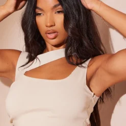 Robe Moulante Stretch Tissée Gris Pierre Froncée à Bretelle Asymétrique -Pas Cher Robe Tendre Magasin 6ff03b8bff7681d5b71c10b2b731570e2a14fe3d cmw4799 5