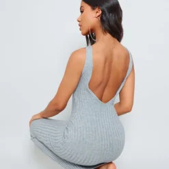 Robe Longue En Maille Tricot Gris Chiné à Dos Nageur échancré 8 Robe Longue En Maille Tricot Gris Chiné à Dos Nageur échancré -Pas Cher Robe Tendre Magasin 73532d05ab05701bb733992692aa418d22f3b092 cnd7384 4