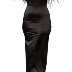 Robe Longue Bandeau Noire à Bordure En Plumes 9 Robe Longue Bandeau Noire à Bordure En Plumes -Pas Cher Robe Tendre Magasin 7387b93d03a343ac1a9fd5de6e11202c77353c71 cna9194 5