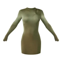 Robe Moulante Kaki à Découpes Et Manches Longues -Pas Cher Robe Tendre Magasin 741b811665d0091571992a6eac65f9d33c1b2bba cnd2184 5