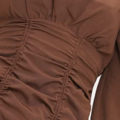 Robe Moulante Manches Longues Froncée Chocolat -Pas Cher Robe Tendre Magasin 746d6650843861f14fb22e459f5a09f0f23483f6 cmo5652 4