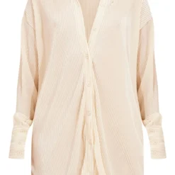 Robe Chemise Crème Plissée à Ourlet Volanté -Pas Cher Robe Tendre Magasin 74f03ea20ad8b6b317c91e991efa019af165f39d cmy2176 6