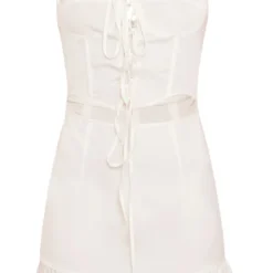 Robe Droite Volantée Blanche à Corset Lacé 8 Robe Droite Volantée Blanche à Corset Lacé -Pas Cher Robe Tendre Magasin 76895b79f84e583359298dafd20dd843f4ffacbe cnd2345 5