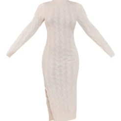 Robe Longue Blanche En Maille Tricot -Pas Cher Robe Tendre Magasin 7715a570928b84d3ca7f54491baf2511338784f8 cmz8138 5