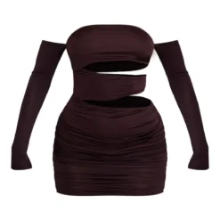 Robe Moulante Chocolat Découpée à épaules Dénudées -Pas Cher Robe Tendre Magasin 77cfa544df0128b1dfee8d4f75fe84b13cebf084 cnb9259 5