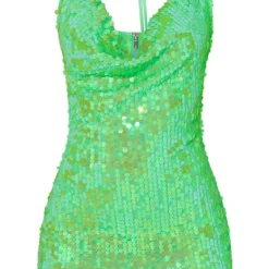 Robe Moulante En Sequins Verts à Dos Nu Et Col Bénitier -Pas Cher Robe Tendre Magasin 785b6208f9ce0c7e40767e0e5c05cd7540f6346a cmz2164 6