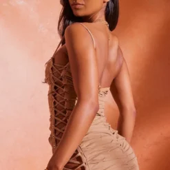 Robe Moulante Taupe Effet Lin Lacée Sur Le Côté 6 Robe Moulante Taupe Effet Lin Lacée Sur Le Côté -Pas Cher Robe Tendre Magasin 78e4f0b75a62ebd6263d758532f7d6dd37917bea cne0990 2