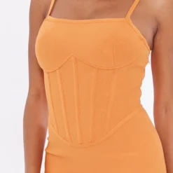 Robe Moulante Détail Corset Mandarine En Bandage à Bretelles Et Armatures -Pas Cher Robe Tendre Magasin 7b7c40c36c45097beaa8ad5618bec98b003ac943 cnd2241 4