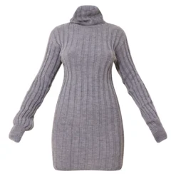 Robe Pull à Col Roulé Et Maille Tricot Côtelée Grise -Pas Cher Robe Tendre Magasin 7bc00bb9f6902cbe2f2098a077bca46d75ed46b6 cmu0220 6