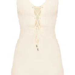 Robe Moulante Tissée Crème à Lacets Et Bretelles -Pas Cher Robe Tendre Magasin 7c96dfedf825ba0b66eefd268ad35f1b065f3ecb cnd2195 5