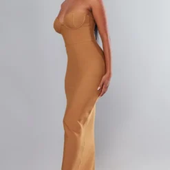 Robe Longue Bustier Camel à Détail Corset Et Derrière Fendu -Pas Cher Robe Tendre Magasin 7cc1d7579f236aa82b0d9655e7cd3b853d128a64 cnd0005 3