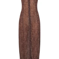 Robe Longue En Mousseline De Soie Chocolat Imprimé Croco -Pas Cher Robe Tendre Magasin 7e63d435b43ad0a09948949cb38721040de59dc3 CMW1225 5