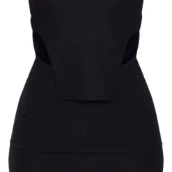 Robe Bustier Texturée Noire à Ourlet Tombant -Pas Cher Robe Tendre Magasin 7f1738c98fbc464e1d6905067216514c24ab4450 cnf0252 5