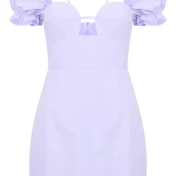 Robe Moulante Découpée Lilas à Manches Bouffantes Et Détail Bonnets -Pas Cher Robe Tendre Magasin 7f4b33ba554201ae95bf4e23e588cefb946e35ca cnd5487 5