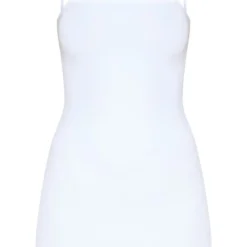 Desri Robe Moulante Blanche à Col Droit -Pas Cher Robe Tendre Magasin 8137a59ff1f759531e04f0d6290ef0fa101704db cls5432 3