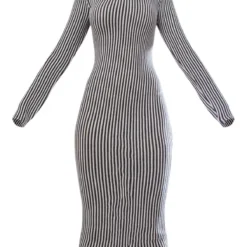 Robe Longue Côtelée Bicolore Noir Et Blanc à Col Montant 9 Robe Longue Côtelée Bicolore Noir Et Blanc à Col Montant -Pas Cher Robe Tendre Magasin 83506ba7f9a31d0da1d4d8d1794d35cf6a2f9ffa cnb1087 5