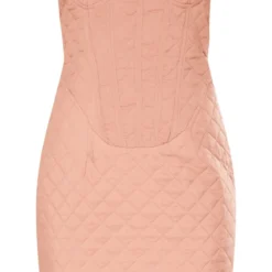 Robe Bustier Moulante Café Au Lait Matelassée à Armatures Et Détail Poches -Pas Cher Robe Tendre Magasin 8512b3677d7f77a3c75a596f8f71c8d882fa427f cne3766 5