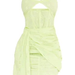 Robe Portefeuille Moulante En Broderie Vert Citron à Corset -Pas Cher Robe Tendre Magasin 853e7903db5c6c46f6cfa631ad8a5f010b5b5664 cnd5469 5