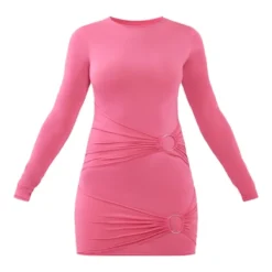 Robe Très Moulante Rose à Manches Longues Et Multiples Anneaux -Pas Cher Robe Tendre Magasin 8643b91b880ffd7101e7bee393e5219e44b8d35d cnc2258 5