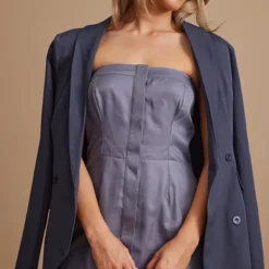 Robe Bustier Moulante Gris Anthracite à Poches -Pas Cher Robe Tendre Magasin 86796c58dd2919b3183d3050a90ae675e4f3ef42 cnc8290 3