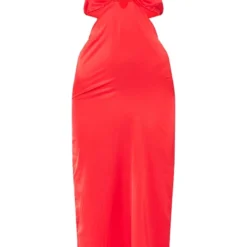 Robe Longue Satinée Rouge à Découpes Et Bretelles -Pas Cher Robe Tendre Magasin 8714dfd664233498a44100c3a45af3a6a247ecdf cne1537 5