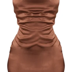 Robe Moulante Satinée Chocolat à Bretelles Et Parties En Dentelle -Pas Cher Robe Tendre Magasin 8a5a97834691434398d917bceeef4a4f413c65f7 cnc7770 5