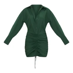 Robe Moulante Style Chemise Oversize Froncée Vert Forêt -Pas Cher Robe Tendre Magasin 8c2d1fbcbaf1b6b1c0f35f87e11e6474ddb0493f CMW1220 5