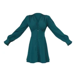 Robe Droite Vert émeraude à Détail Taille Et Boutons -Pas Cher Robe Tendre Magasin 8c41cb7486b7bf9eb0cee9fe78a55754f240f473 cmt3833 6