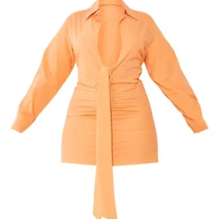 Plus Robe Chemise Orange Froncée Devant à Décolleté 9 Plus Robe Chemise Orange Froncée Devant à Décolleté -Pas Cher Robe Tendre Magasin 8e235098262797f85d0880413106123536ebc29f cmz1381 5