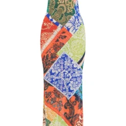 Robe Longue Style Patchwork Multicolore Fleuri à Dos Nu Et Bretelles -Pas Cher Robe Tendre Magasin 8ea241d9efd9becde91e1420e4e126e41db4dcce cne8554 5