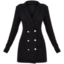 Robe Blazer Tissée Noire à Double Boutonnière Et Boutons Strassés -Pas Cher Robe Tendre Magasin 8f37e55984561526311a313c5e29e4dcffaaa10f cnc2988 5